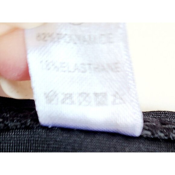 Black & Gray Halter Bikini Set Padded Top Classic Bottom Swimwear Womens Sz 2XL - Picture 11 of 14